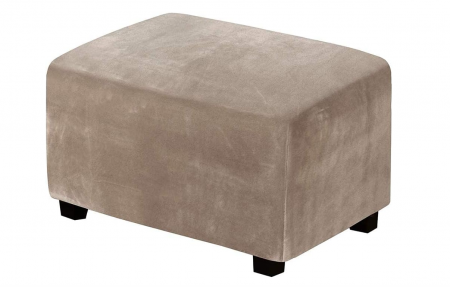 Husă dreptunghiulară pentru taburet din catifea Cutefly, Maro [0]