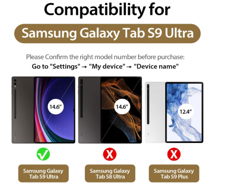 Husă DUX DUCIS pentru Samsung Galaxy Tab S9 Ultra 14,6 inchi 2023, neagră [2]