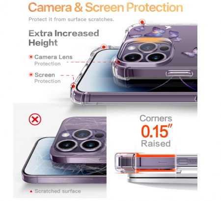 Husa GVIEWIN compatibila cu iPhone 14 Pro Max 6.7" (17 cm) 2022 + Folie protectie sticla securizata si lentila camera [3]