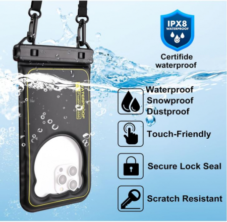 Husă impermeabilă pentru telefon mobil până la 6.9 inchi, HAISSKY [9]