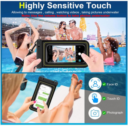 Husă impermeabilă pentru telefon mobil până la 6.9 inchi, HAISSKY [5]