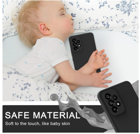 Husa Janmitta pentru Samsung Galaxy A53 5G + folie protectie sticla securizata, negru [4]