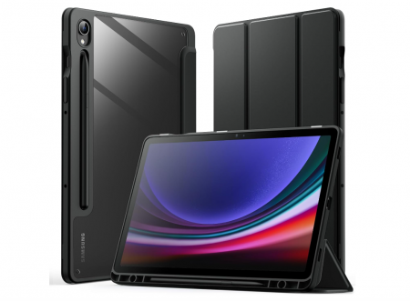 Accesorii tablete - Husă JETech pentru Samsung Galaxy Tab S9 de 11 inchi cu suport pentru stilou S, negru
