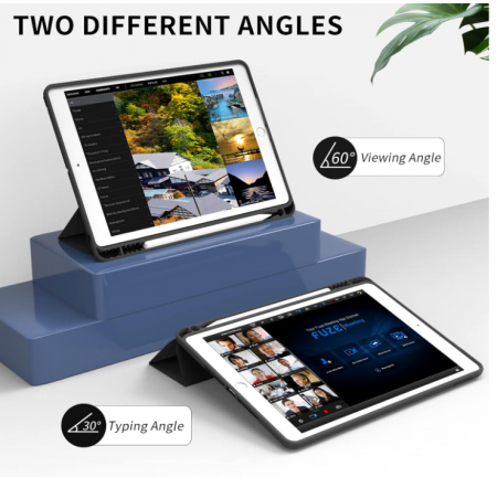 Husă JKSML pentru iPad a 9-a generație 2021/a 8-a generație 2020/a 7-a generație 2019, negru [5]