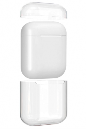 Husă kwmobile pentru casti Apple Airpods 1 și 2, Transparentă [2]