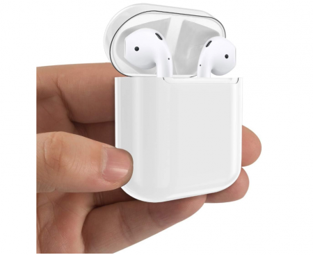 Husă kwmobile pentru casti Apple Airpods 1 și 2, Transparentă [6]