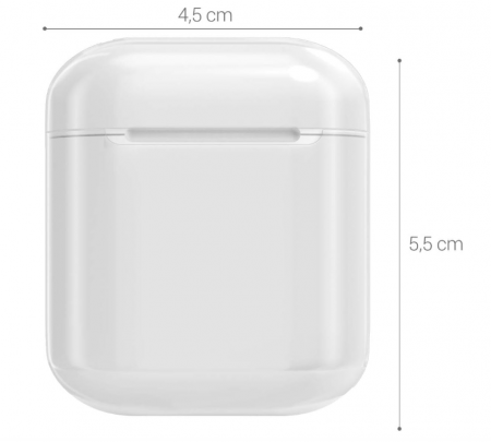 Husă kwmobile pentru casti Apple Airpods 1 și 2, Transparentă [4]