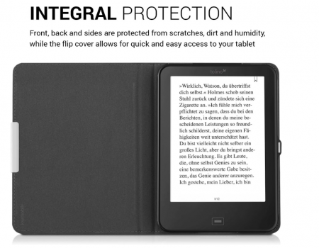 Husă kwmobile pentru Tolino Shine 2 HD din piele artificială, Negru [5]