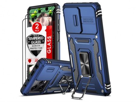 Husă LeYi pentru Xiaomi Redmi Note 12 Pro 5G/Poco X5 Pro 5G cu 2 folii ecran sticlă securizată [0]