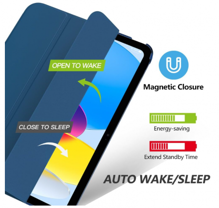 Husă MoKo pentru iPad a 10-a generație 2022 de 10,9 inchi, bleu marine închis [4]