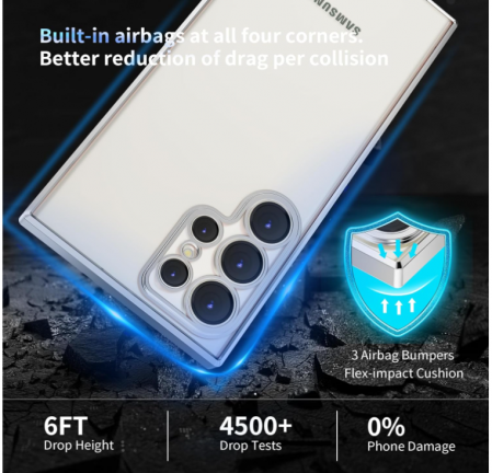 Husă Niphabe pentru Samsung Galaxy S23 Ultra, transparentă, husă din silicon moale [6]