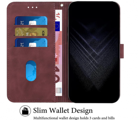 Husa OKZone pentru Samsung Galaxy S20, din piele PU, rosu [5]