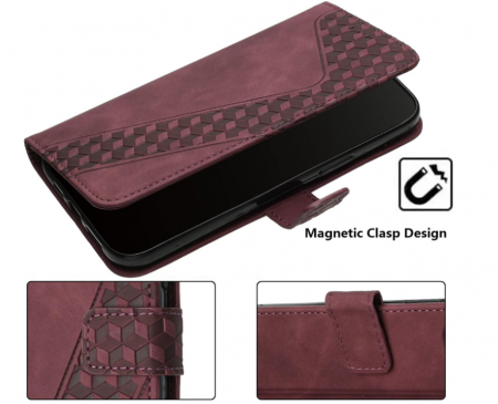 Husa OKZone pentru Samsung Galaxy S20, din piele PU, rosu [6]