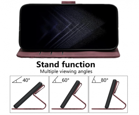 Husa OKZone pentru Samsung Galaxy S20, din piele PU, rosu [3]