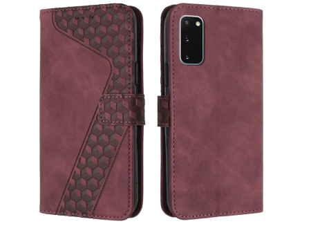 Laptop, Tablete & Telefoane - Husa OKZone pentru Samsung Galaxy S20, din piele PU, rosu