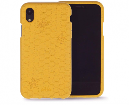 Laptop, Tablete & Telefoane - Husă Pela pentru iPhone XR: Eco-Friendly 100% biodegradabilă, galben Honey Bee