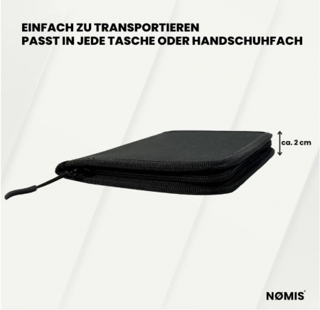 Husa pentru documente NØMIS, geanta voiaj pentru pasaport, negru [5]