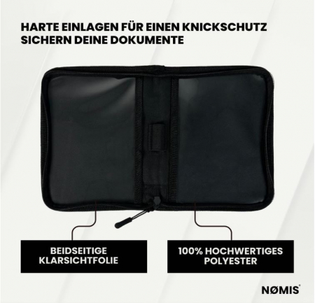 Husa pentru documente NØMIS, geanta voiaj pentru pasaport, negru [3]