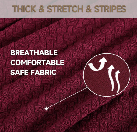 Husa pentru fotoliu Ystyle cu cotiere, visiniu [4]