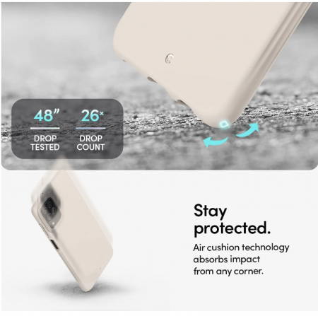 Husa pentru Samsung Galaxy A12, crem [3]