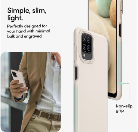 Husa pentru Samsung Galaxy A12, crem [4]