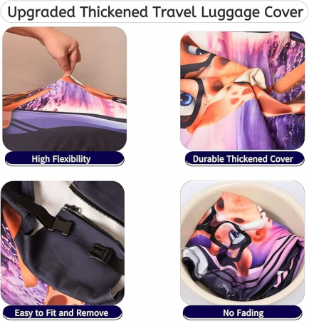 Husă pentru valiză de călătorie 7-Mi 3D Animal Print, 66-71 cm (26-28 inch) [4]