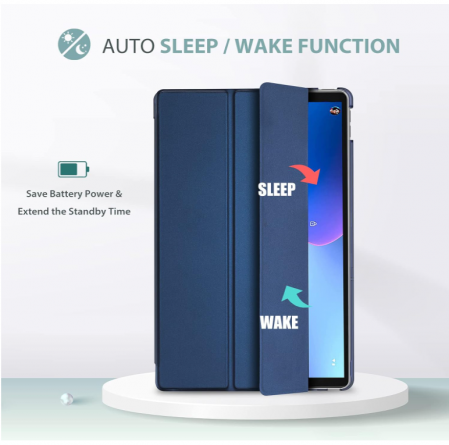 Husă ProCase pentru Lenovo Tab M10 Plus 10.6" (27 cm) 2022 a treia generație TB125/TB128, bleumarin [7]