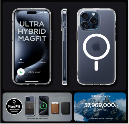 Husa Spigen Magnetic Ultra Hybrid MagFit pentru iPhone 15 Pro (2023), Bleumarin [9]