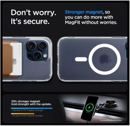 Husa Spigen Magnetic Ultra Hybrid MagFit pentru iPhone 15 Pro (2023), Bleumarin [7]