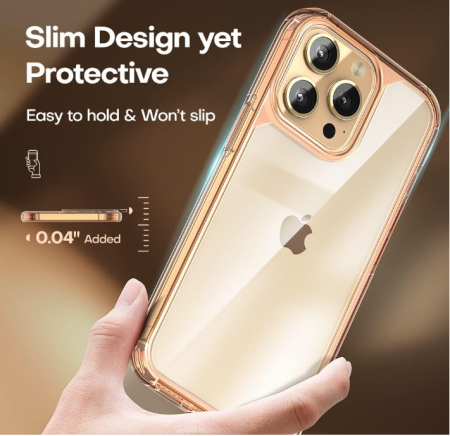 Husa TAURI pentru iPhone 13 Pro Max, cu 2 folii protectie pentru cameră, auriu roz [7]