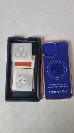 Husa TAURI pentru iPhone 13 Pro Max, cu 2 folii protectie pentru cameră, auriu roz [1]