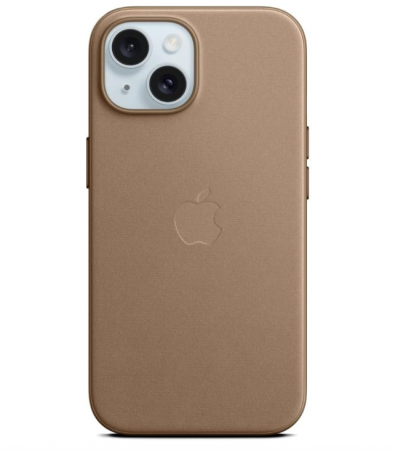 Huse Telefoane - Husă telefon pentru Apple iPhone 15 FineWoven cu MagSafe, Taupe