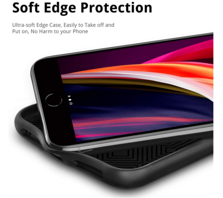 Husă UNBREAKcable pentru iPhone 8, iPhone 7, iPhone SE 2020, Negru Mat [3]