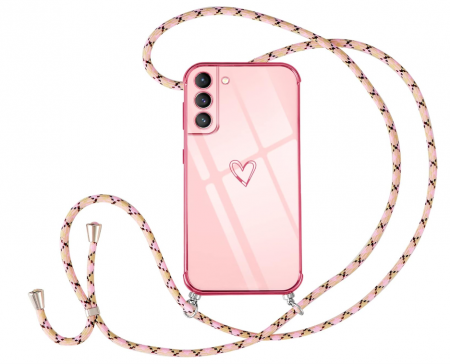 Husă Vauki pentru Samsung Galaxy S21 5G cu snur, roz [7]