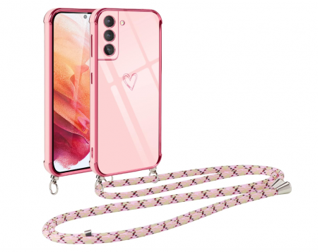 Telefoane Mobile & accesorii - Husă Vauki pentru Samsung Galaxy S21 5G cu snur, roz