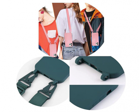 Husă Vrupin compatibilă cu iPhone 11 Pro+ (2 bucăți de protecție pentru ecran), husă din silicon lichid, Culoare Lotus [3]