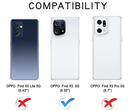 Husă ZONNAVI pentru Oppo Find X5 5G, din piele PU, negru [3]