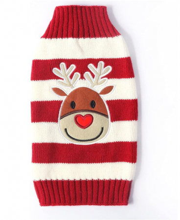Imbracaminte de iarna pentru caini HRTTSY, model cu ren de Craciun, marime medie [2]