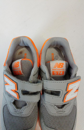 Încălțăminte sport pentru copii New Balance 574, gri/portocaliu, marime 28.5 [3]