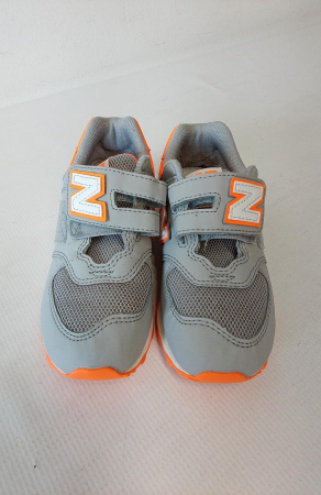 Încălțăminte sport pentru copii New Balance 574, gri/portocaliu, marime 28.5 [2]