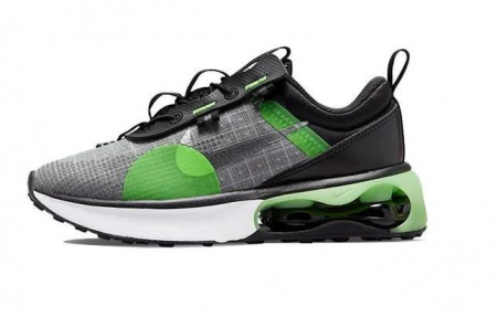 Fashion - Încălțăminte sport pentru copii Nike Air Max 2021 DB1109-004, negru/verde/gri, marime 27.5