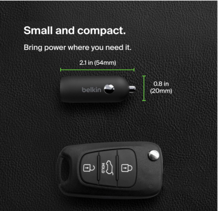 Încărcător auto Belkin 30W, Fast Charger, port USB-C, compatibilitate universală, negru [5]
