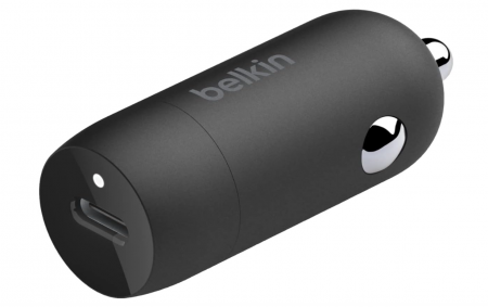 Electronice Auto - Încărcător auto Belkin 30W, Fast Charger, port USB-C, compatibilitate universală, negru