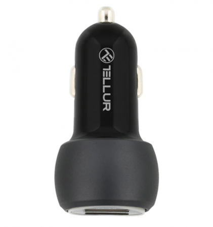 Incarcator auto Tellur FCC8, 6A, 36W, (QC 3.0 + QC 3.0), Negru [4]