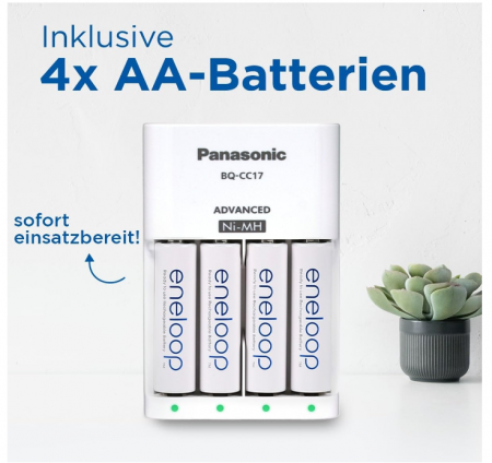 Încărcător inteligent Panasonic pentru 1-4 baterii Ni-MH AA/AAA cu 4 indicatori LED [4]