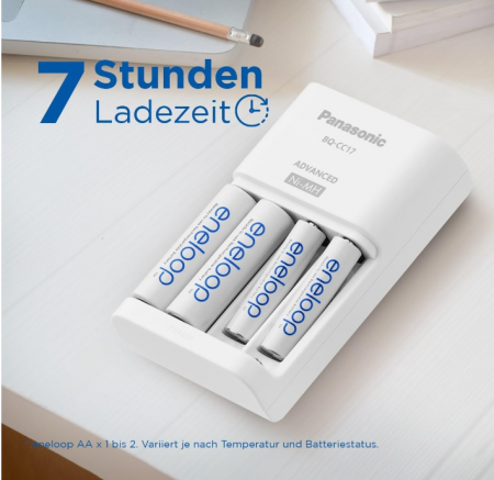 Încărcător inteligent Panasonic pentru 1-4 baterii Ni-MH AA/AAA cu 4 indicatori LED [6]