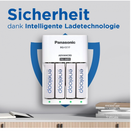 Încărcător inteligent Panasonic pentru 1-4 baterii Ni-MH AA/AAA cu 4 indicatori LED [7]