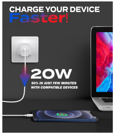 Încărcător Magix USB Type-C PD 3.0 20W 3A, priză UK [3]