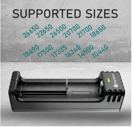 Încărcător pentru baterii everActive LC-100 Micro USB pentru 1 x acumulator, LC-100, negru [5]