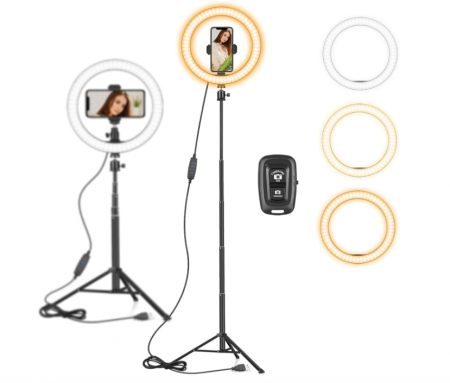 Iluminat & Electrice - Inel de lumina cu Suport telefon, selfie ring light